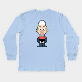 Barnacle Boy Chibi Kids Long Sleeve T-Shirt